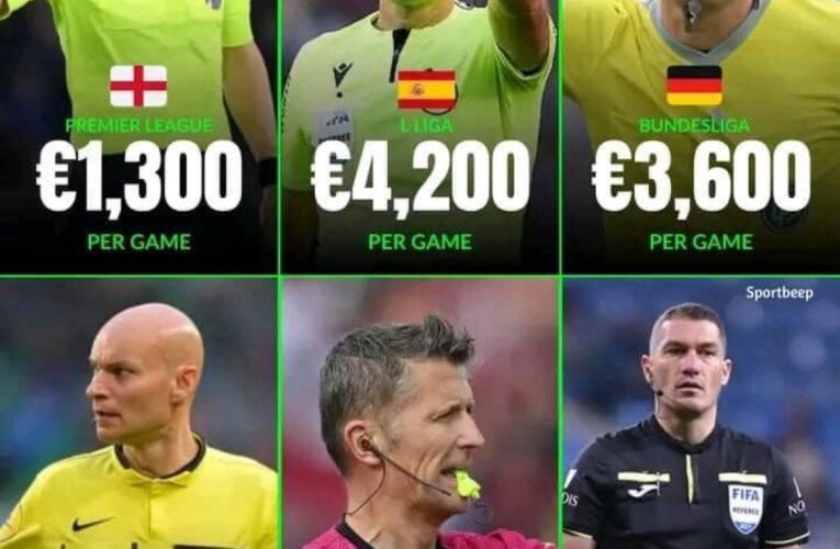 See How much match officials earn per game